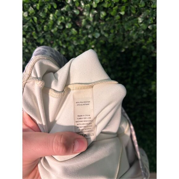 Calme Pants Women Medium Watercolor Split Leg Flare Legging Yoga - Picture 4 of 5